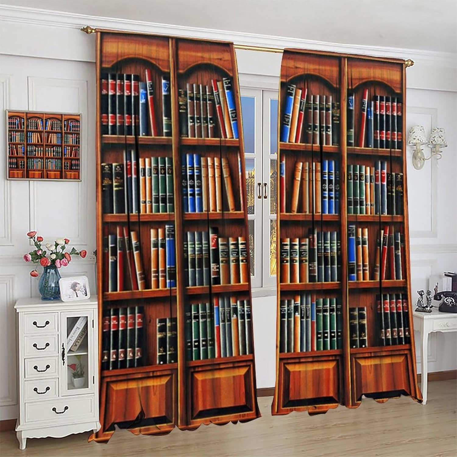 Retro Bookcase Curtains,Vintag - огляд і ціна Japanese Lifestyle Books