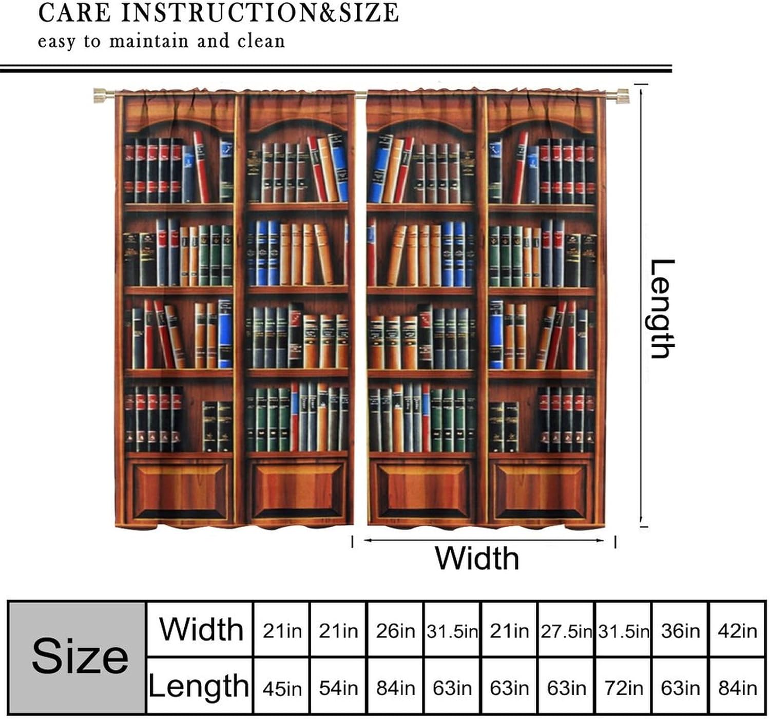 Retro Bookcase Curtains,Vintag - огляд і ціна Japanese Lifestyle Books